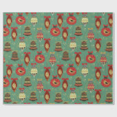 Weihnachtsbaummuster Geschenkpapier (Flach)