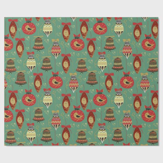 Weihnachtsbaummuster Geschenkpapier (Flach)