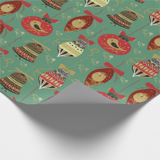 Weihnachtsbaummuster Geschenkpapier (Ecke)