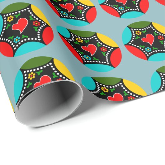 Weihnachtsbaummuster Geschenkpapier (Rolleneckpunkt)