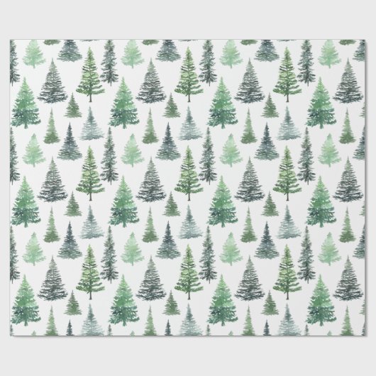 Weihnachtsbaummuster Geschenkpapier (Flach)