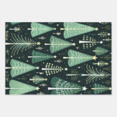 Weihnachtsbaummuster Geschenkpapier Set (Vorderseite 3)