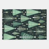 Weihnachtsbaummuster Geschenkpapier Set (Vorderseite 2)