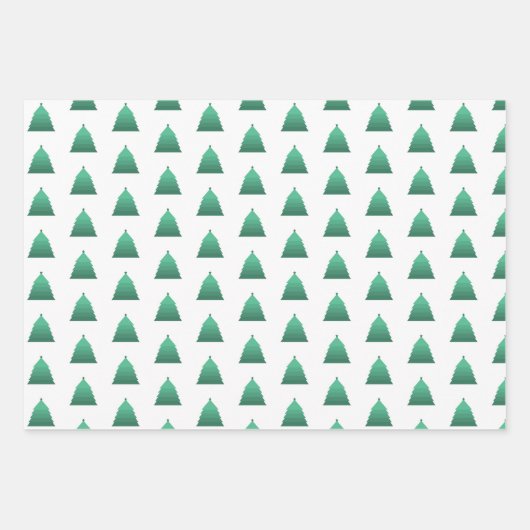 Weihnachtsbaummuster Geschenkpapier Set (Vorderseite 2)