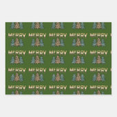 Weihnachtsbaummuster Geschenkpapier Set (Vorderseite 3)