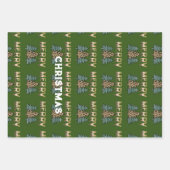 Weihnachtsbaummuster Geschenkpapier Set (Vorderseite)
