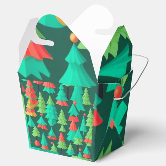 Weihnachtsbaummuster Geschenkschachtel (Geöffnet)