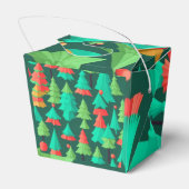 Weihnachtsbaummuster Geschenkschachtel (Rückseite)