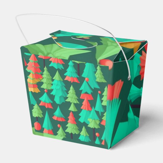 Weihnachtsbaummuster Geschenkschachtel (Rückseite)