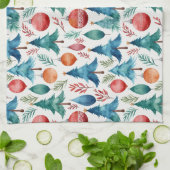 Weihnachtsbaummuster Geschirrtuch (Gefaltet)