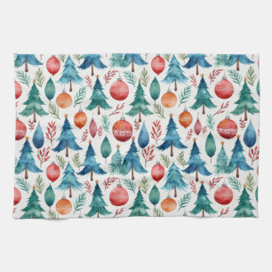 Weihnachtsbaummuster Geschirrtuch