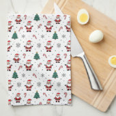 Weihnachtsbaummuster Geschirrtuch (Viertel Falte)
