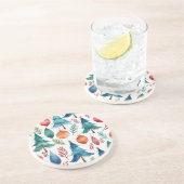 Weihnachtsbaummuster Getränkeuntersetzer (Seite)