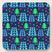 Weihnachtsbaummuster Getränkeuntersetzer (Vorderseite)