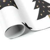 Weihnachtsbaummuster | Gold | Minimalistisch Geschenkpapier (Rolleneckpunkt)