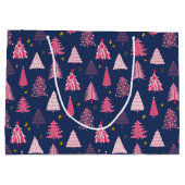 Weihnachtsbaummuster Große Geschenktüte (Rückseite)