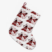 Weihnachtsbaummuster Großer Weihnachtsstrumpf (Vorderansicht (hängend))