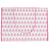 Weihnachtsbaummuster Heiße Farbe Rosa Große Geschenktüte (Rückseite)
