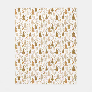 Weihnachtsbaummuster im skandinavischen Stil Fleecedecke