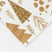 Weihnachtsbaummuster im skandinavischen Stil Fleecedecke (Ecke)