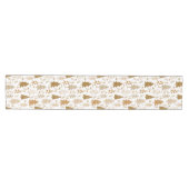 Weihnachtsbaummuster im skandinavischen Stil Mittelgroßer Tischläufer (Horizontal)