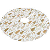 Weihnachtsbaummuster im Stile eines Skandinaviens Polyester Weihnachtsbaumdecke (Schrägansicht)