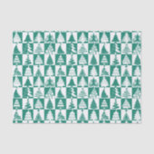 Weihnachtsbaummuster in Grün und Weiß Seidenpapier (Vorderseite)