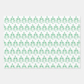 Weihnachtsbaummuster in Rot, Blau, Grün Geschenkpapier Set (Vorderseite 2)