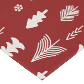 Weihnachtsbaummuster in rot und weiß kurzer tischläufer (Ecke)