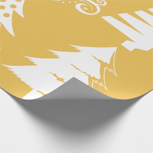 Weihnachtsbaummuster in weiß geschenkpapier (Ecke)