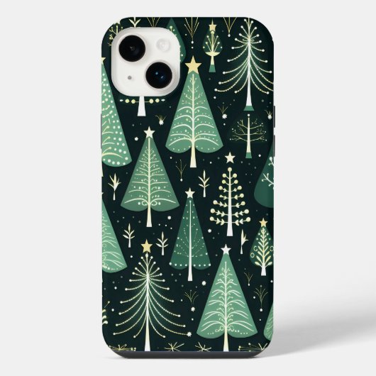 Weihnachtsbaummuster iPhone Hülle (Rückseite)