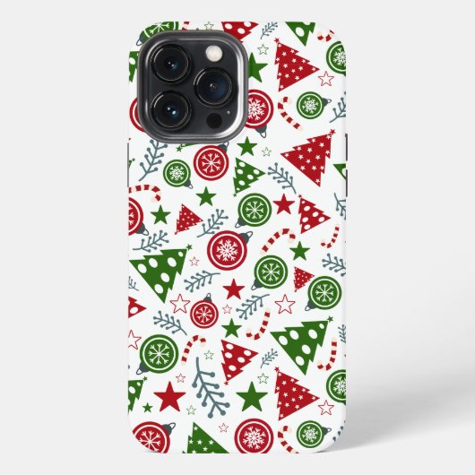 Weihnachtsbaummuster iPhone Hülle (Rückseite)