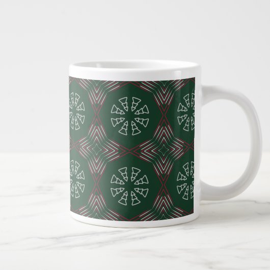 Weihnachtsbaummuster Jumbo-Tasse (Rechts)