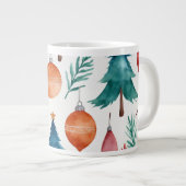 Weihnachtsbaummuster Jumbo-Tasse (Vorderseite Rechts)