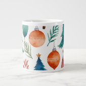 Weihnachtsbaummuster Jumbo-Tasse (Vorderseite)