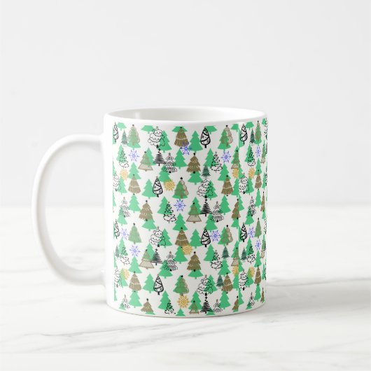 Weihnachtsbaummuster Kaffeetasse (Links)
