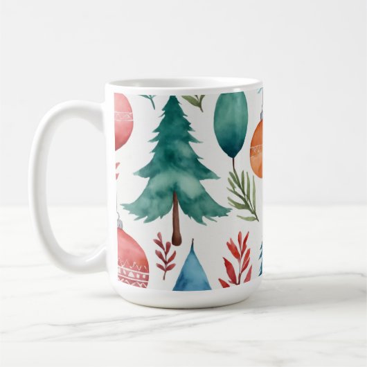 Weihnachtsbaummuster Kaffeetasse (Links)