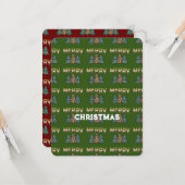 Weihnachtsbaummuster Karte (Vorderseite/Rückseite Beispiel)