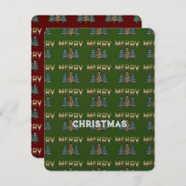 Weihnachtsbaummuster Karte