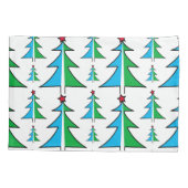 Weihnachtsbaummuster Kissenbezug (Rückseite-Links)