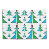 Weihnachtsbaummuster Kissenbezug (Rückseite-Rechts)