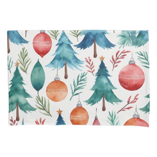 Weihnachtsbaummuster Kissenbezug (Vorderseite)