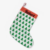 Weihnachtsbaummuster - kleiner weihnachtsstrumpf (Vorderansicht (hängend))