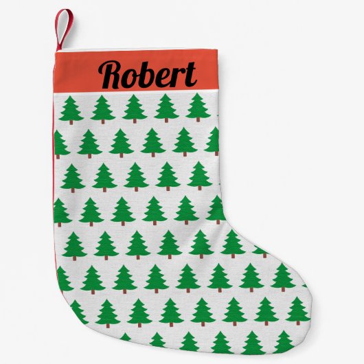 Weihnachtsbaummuster - kleiner weihnachtsstrumpf (Vorderseite)