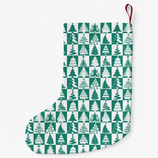 Weihnachtsbaummuster Kleiner Weihnachtsstrumpf (Rückseite)