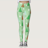Weihnachtsbaummuster Leggings (Vorderseite)