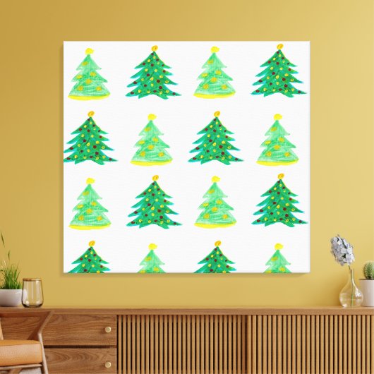 Weihnachtsbaummuster Leinwanddruck (Insitu (Wohnzimmer))