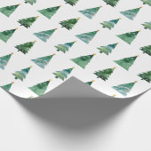 Weihnachtsbaummuster Minimalistisches Wrapping Pap Geschenkpapier (Ecke)