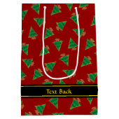 Weihnachtsbaummuster Mittlere Geschenktüte (Rückseite)
