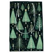 Weihnachtsbaummuster Mittlere Geschenktüte (Vorderseite)